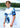Eisblau Weiß - Übergroßes T-Shirt - Tie Dye
